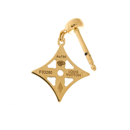 Louis Vuitton 18K Yellow Gold Diamond Idylle Blossom Single Stud Earring 4 of 5