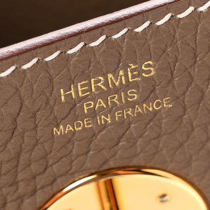 Hermes Taurillon Clemence Lindy 26 Etoupe 6 of 12