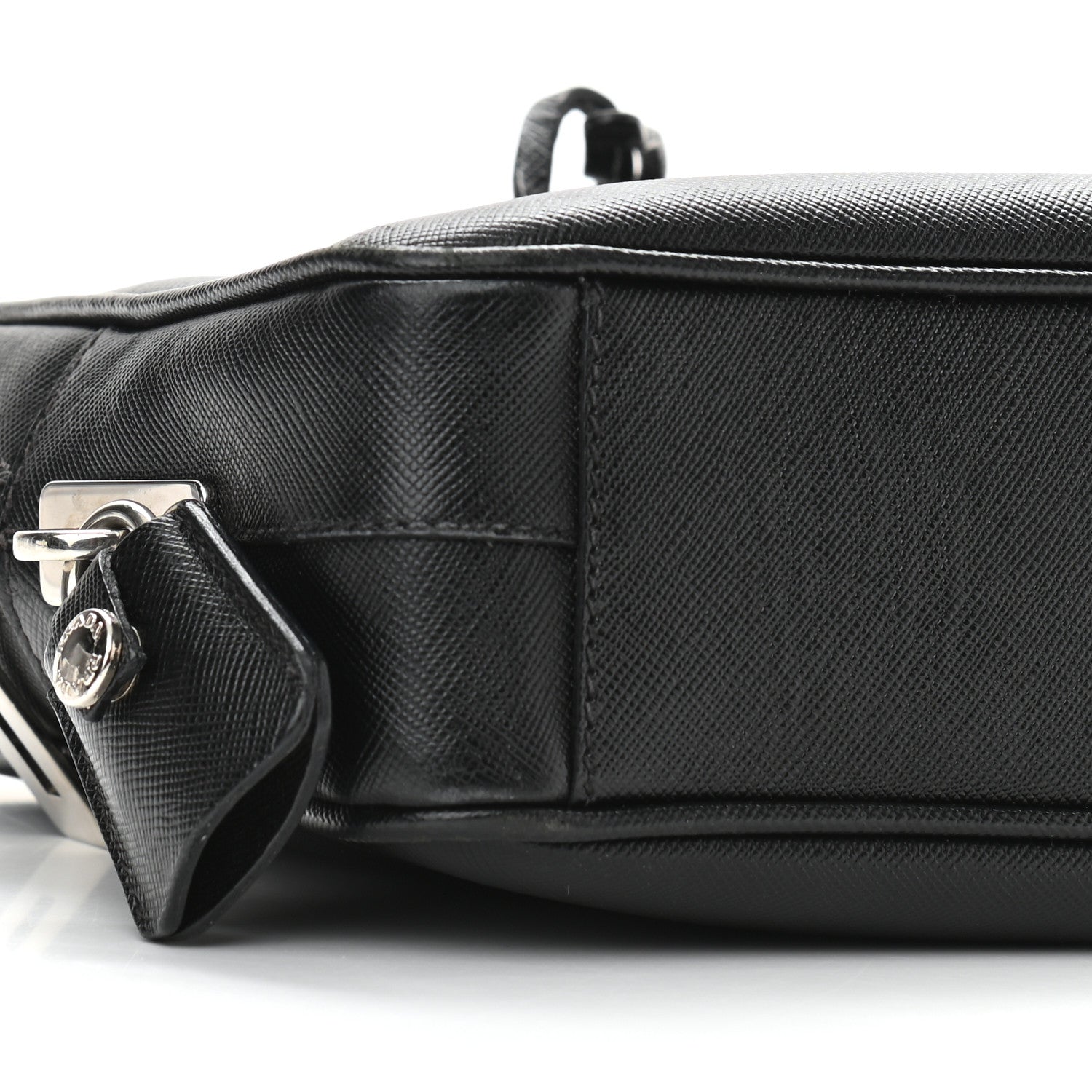 Prada Saffiano Lux Petite Bowler Black 9 of 10