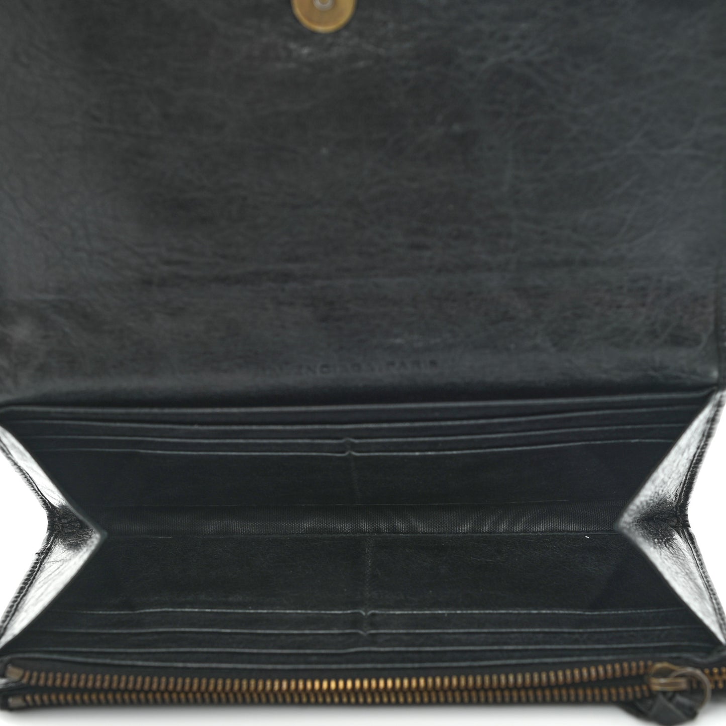 Agneau Classic Hardware Money Wallet Black