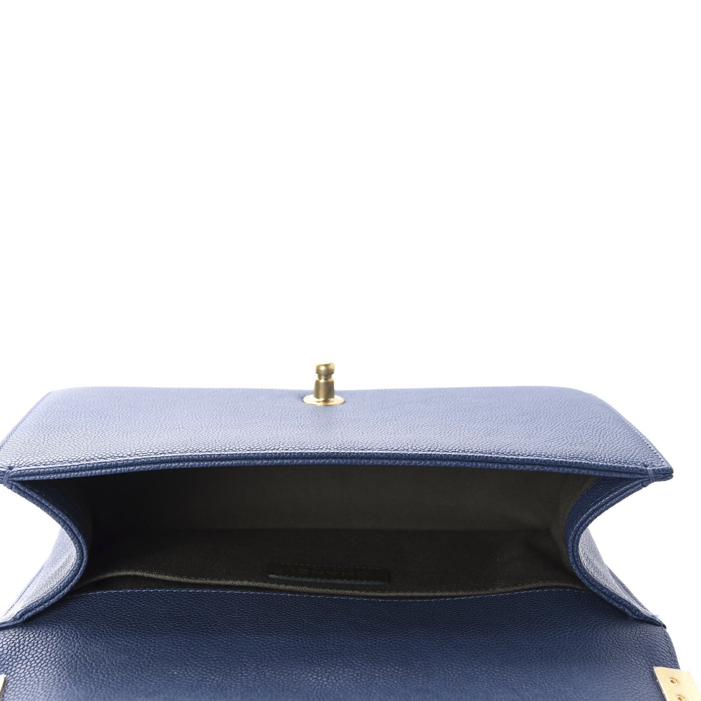 Caviar Quilted Medium Boy Flap Blue