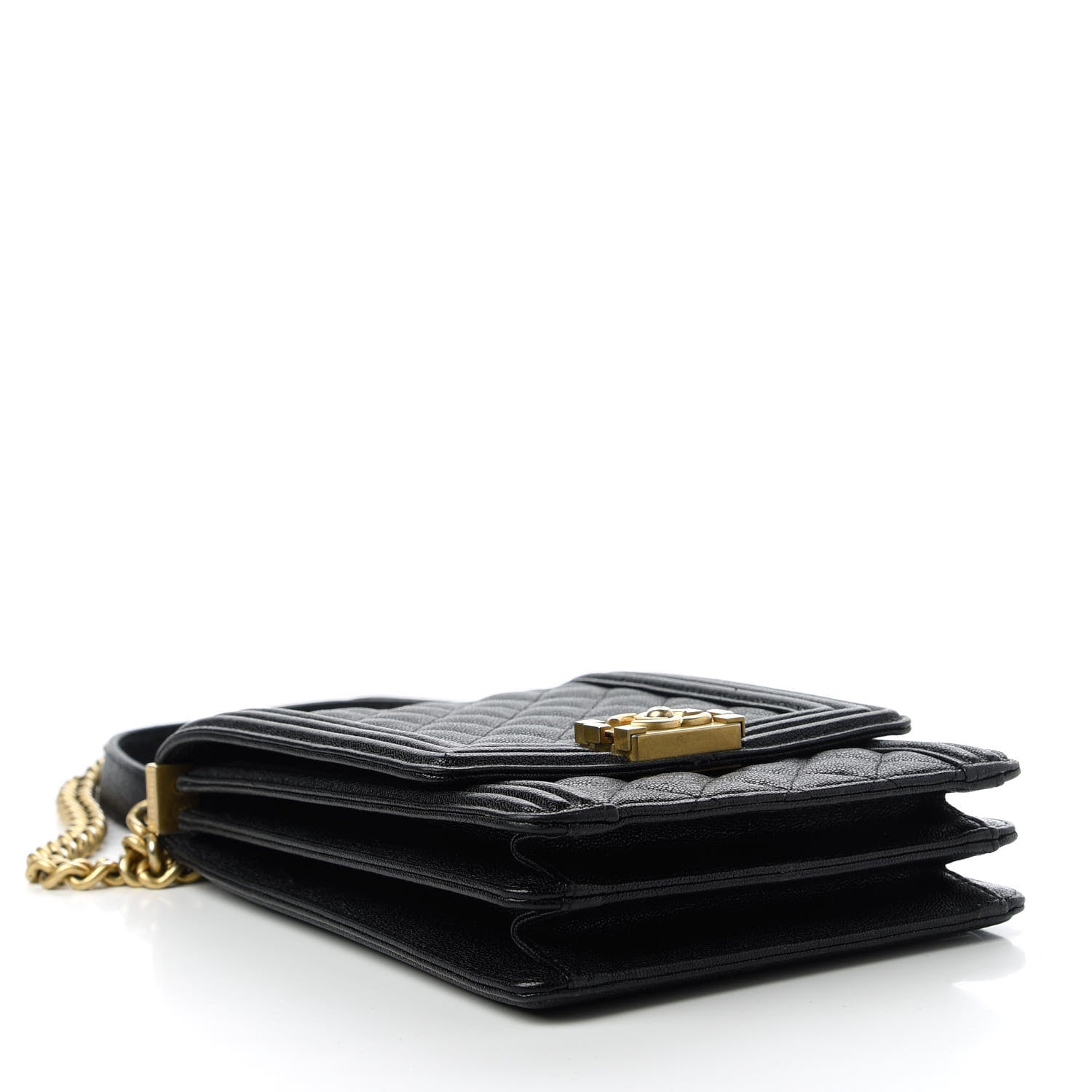 Chanel Caviar Quilted North South Boy Flap Black 4 of 10