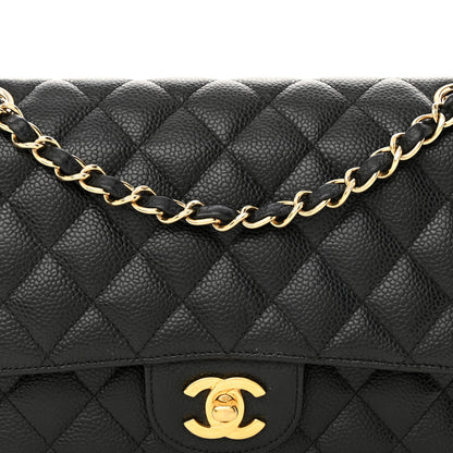 Chanel Caviar Quilted Medium Double Flap Black 8 of 14