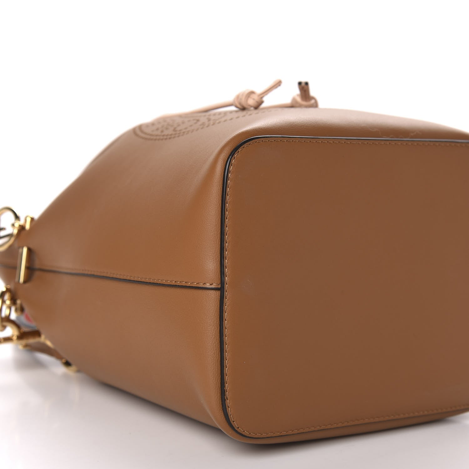 Fendi Vitello Grace F is Fendi Stamp Patch Perforated Small Mon Tresor Bucket Bag Nocciola 6 of 8
