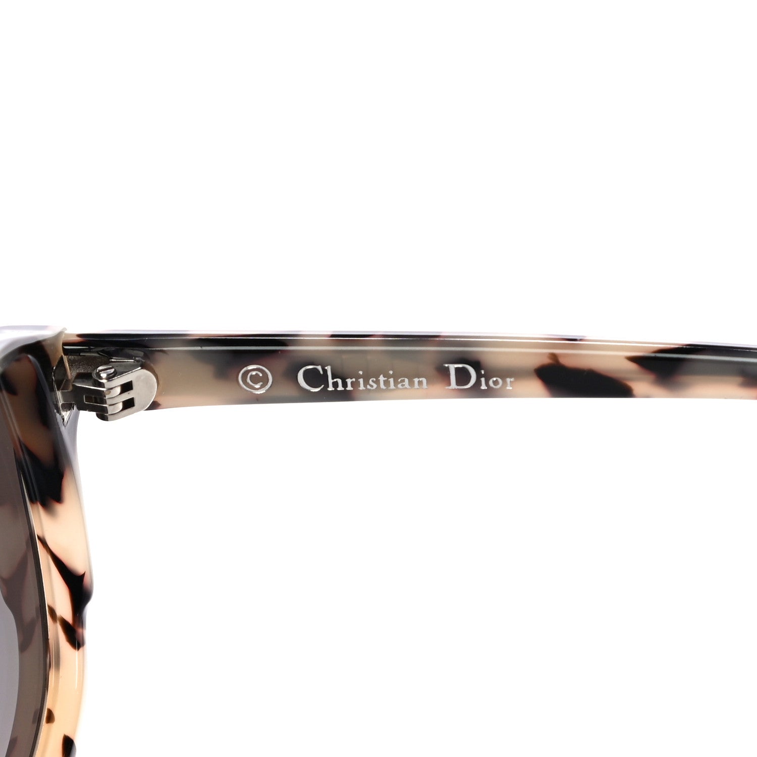 Christian Dior Abstract Square Mirrored Sunglasses Spotted Havana Blue 5 of 7