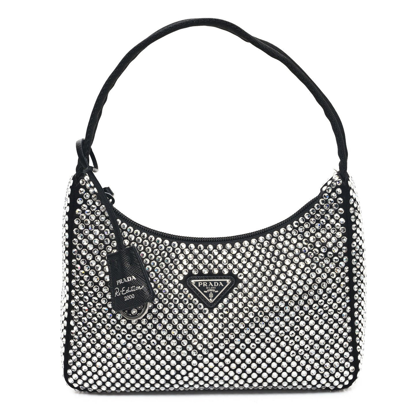 Satin Crystal Mini Re-Edition 2000 Bag Cristal