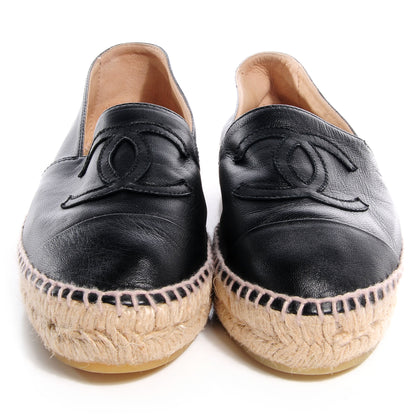 Chanel Lambskin Espadrilles Beige Black 36 2 of 6