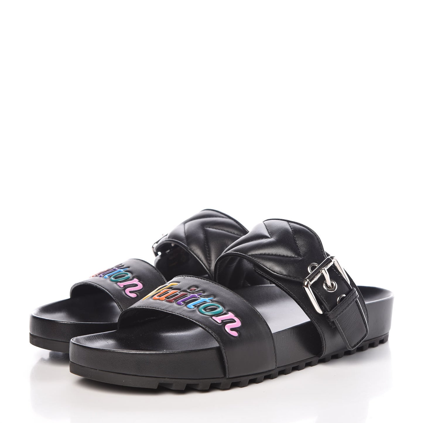 Calfskin New Wave Bom Dia Mule Sandals 37.5 Black