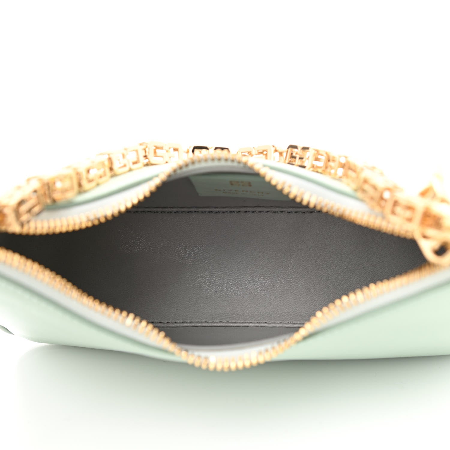 Givenchy Smooth Calfskin Mini Moon Cut Out Shoulder Bag Celadon 5 of 10