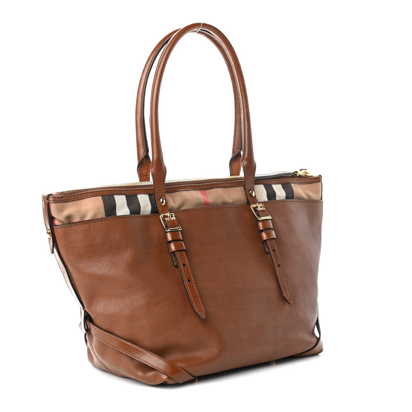 Calfskin House Check Small Salisbury Tote Brown