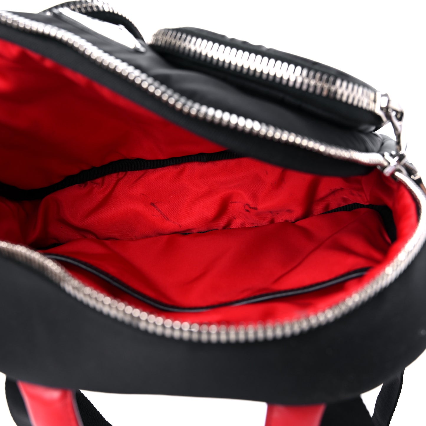 Tessuto Nylon Pocket Top Handle Cargo Backpack Black