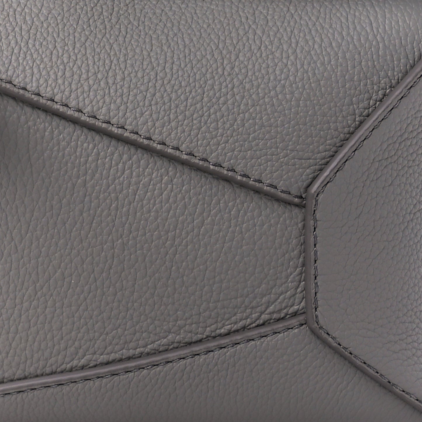 Soft Grained Calfskin Small Puzzle Edge Bag Pearl Grey
