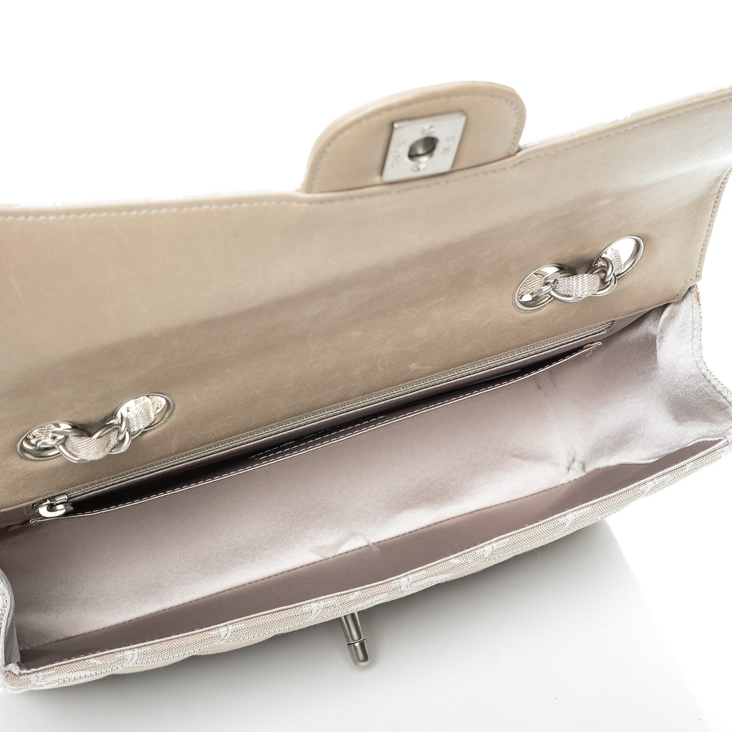 Chanel Nylon Medium Travel Flap Light Beige 5 of 7