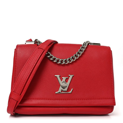 Louis Vuitton Calfskin Lockme II Chain Bag BB Rubis 1 of 9