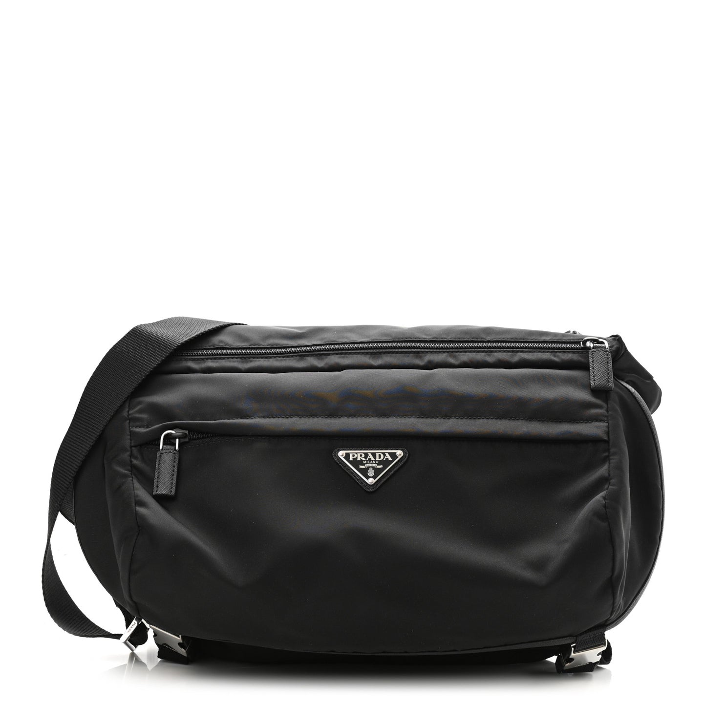 Nylon Tessuto Montagna Messenger Bag Black
