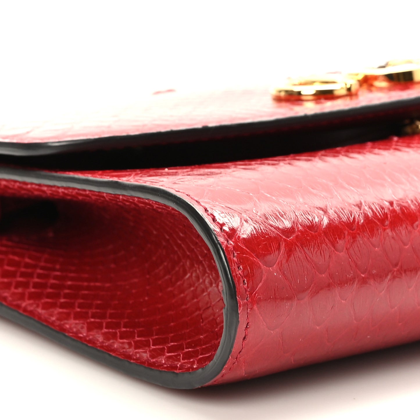 Snakeskin Small Zumi Shoulder Bag Hibiscus Red