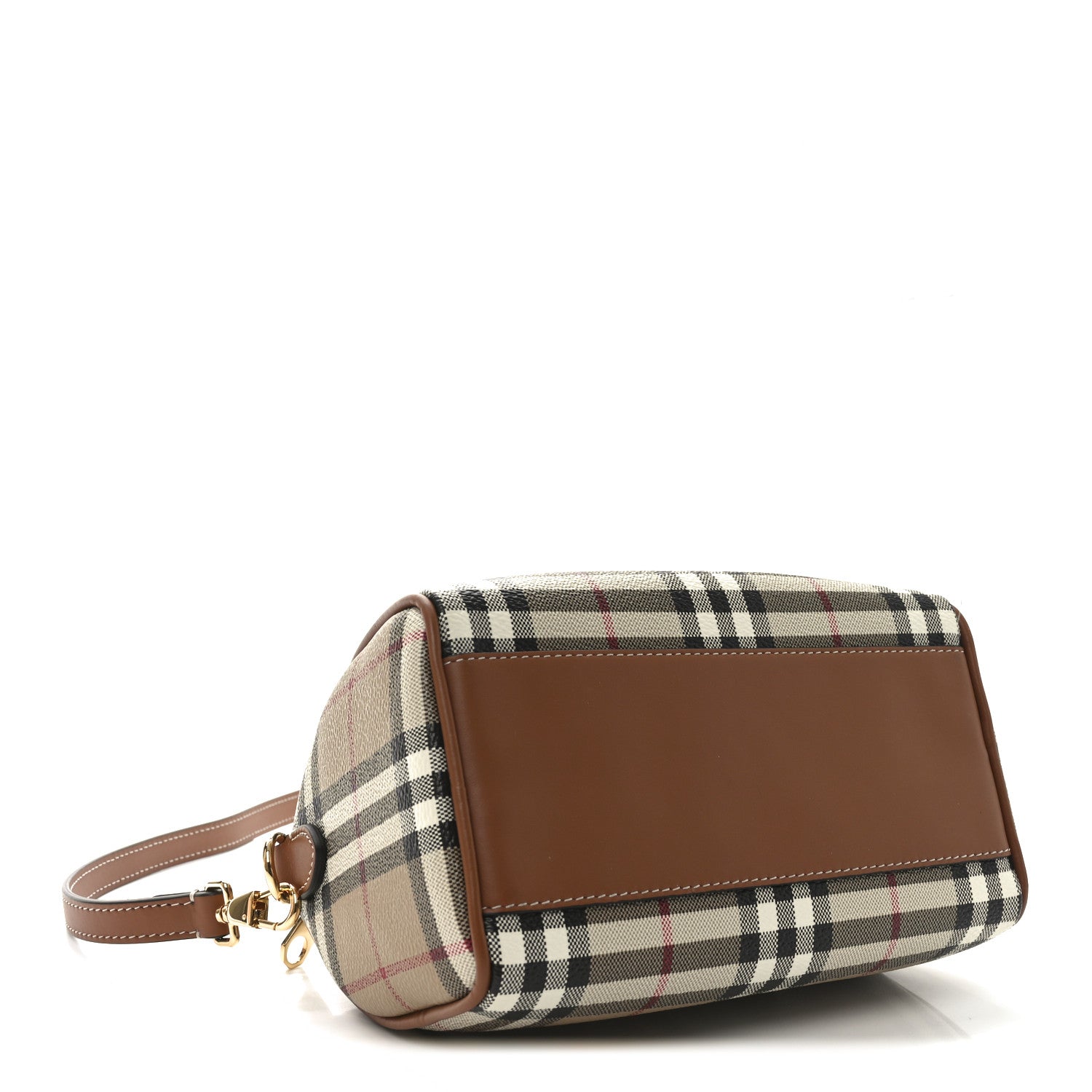Burberry Vintage Check Mini Bowling Bag Briar Brown 4 of 9