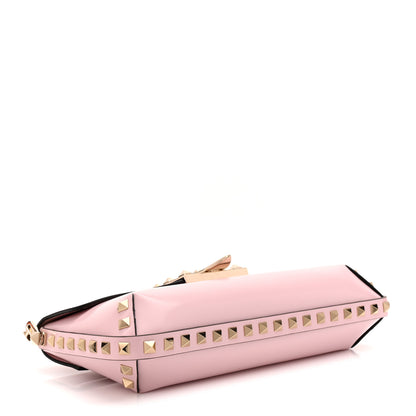 Valentino Garavani Brushed Calfskin Rockstud Flip Lock Chain Shoulder Bag Rose Quartz 4 of 10