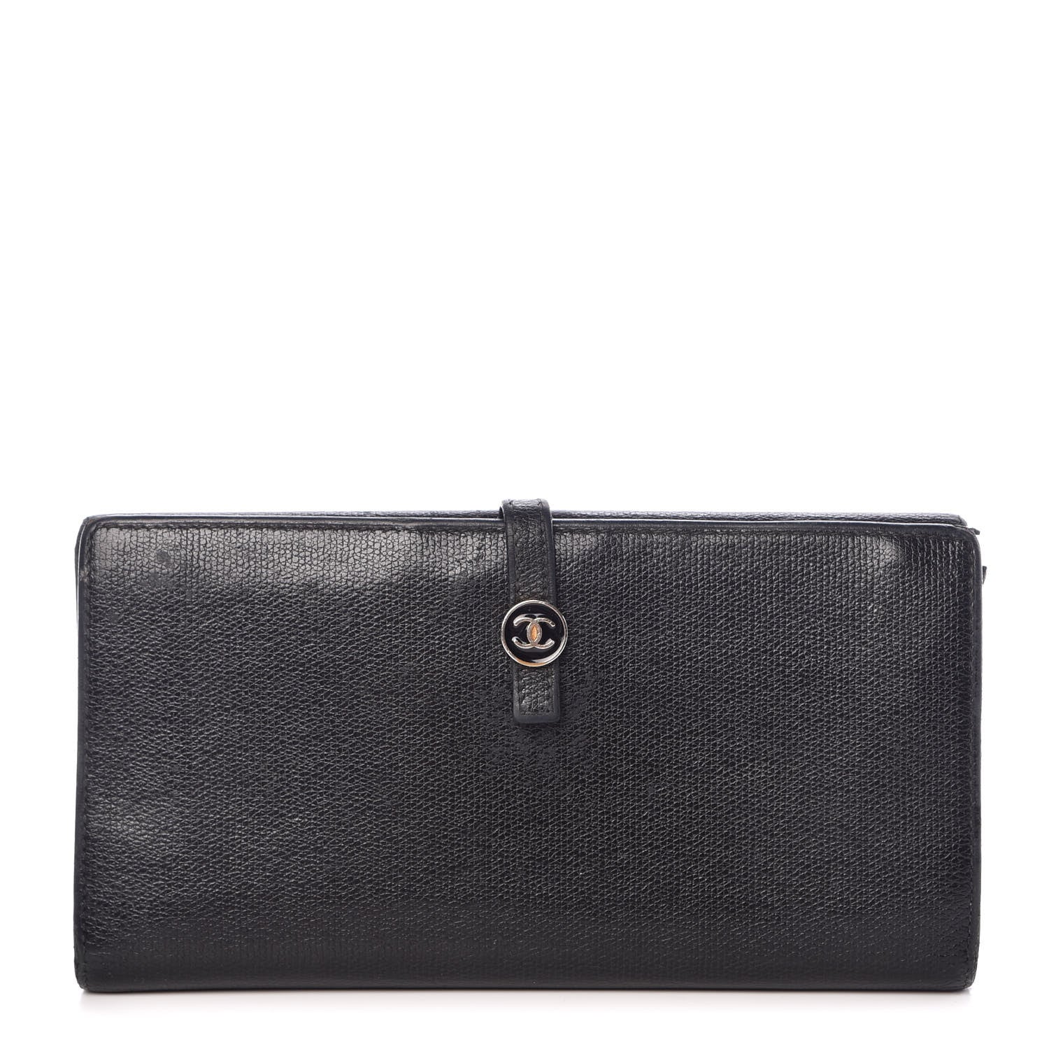 Chanel Grained Calfskin CC Button Wallet Black 1 of 18