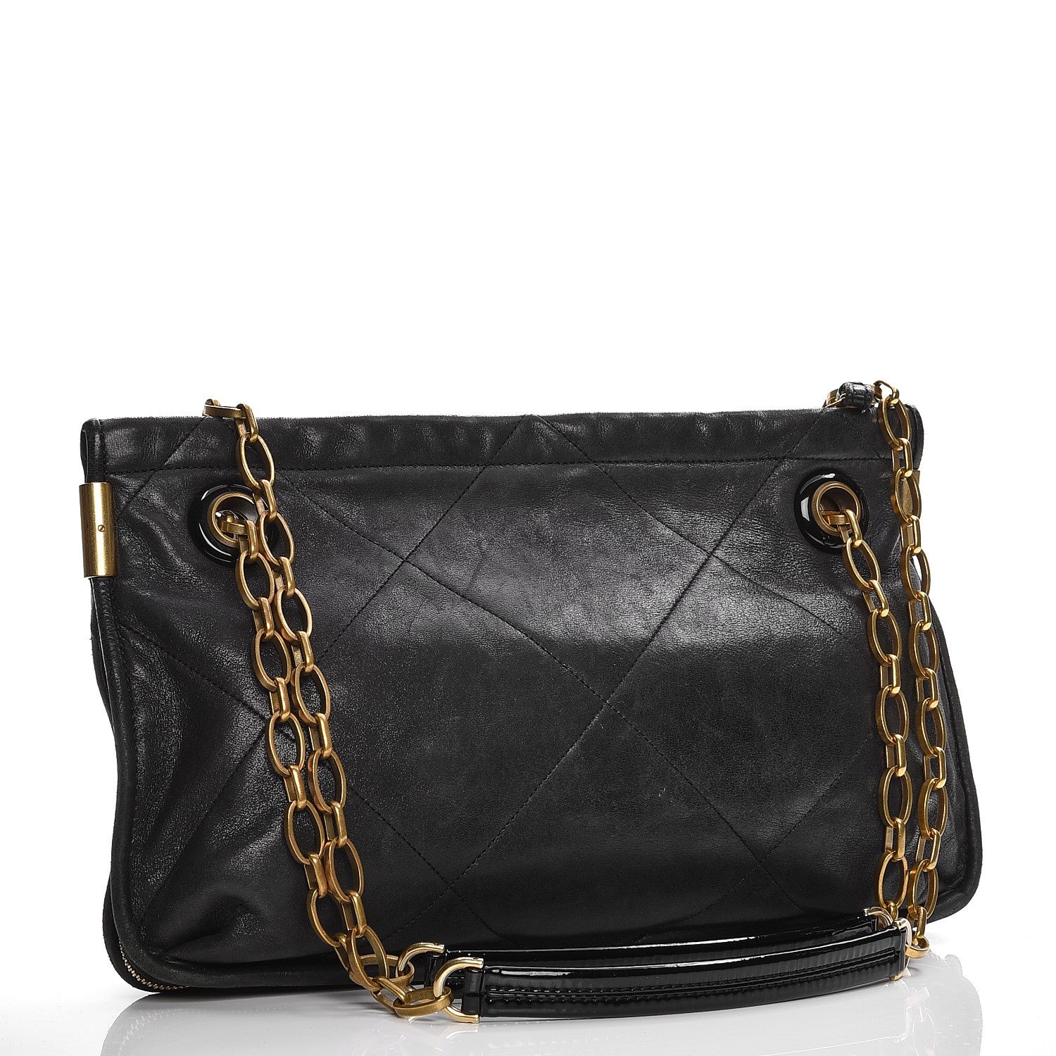 Lanvin Lambskin Quilted Medium Amalia Shoulder Bag Black 3 of 10