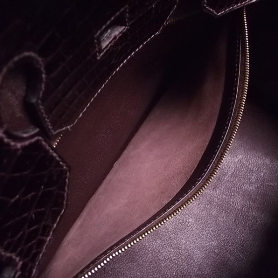 Crocodile BIRKIN 35 Burgundy