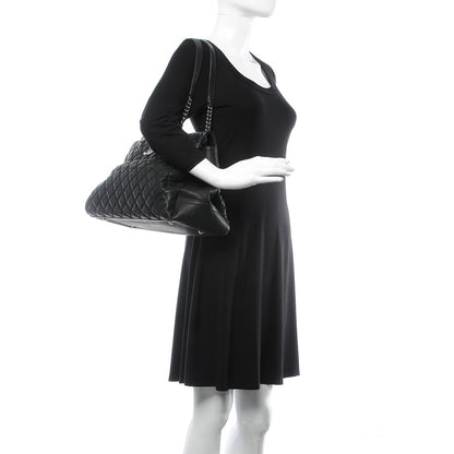Chanel Iridescent Caviar Quilted Lady Pearly Tote Black 2 of 9