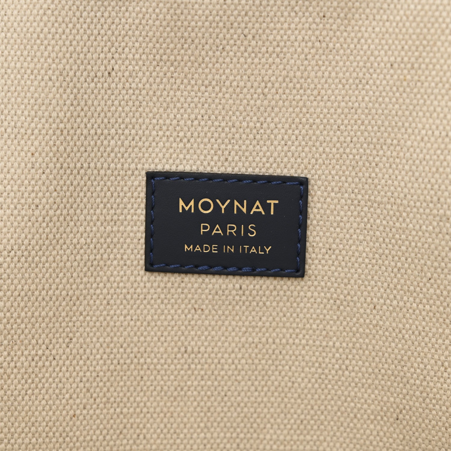 Moynat Grained Calfskin Canvas 1920 Oh! Tote Ruban MM Indigo Bronze 6 of 10
