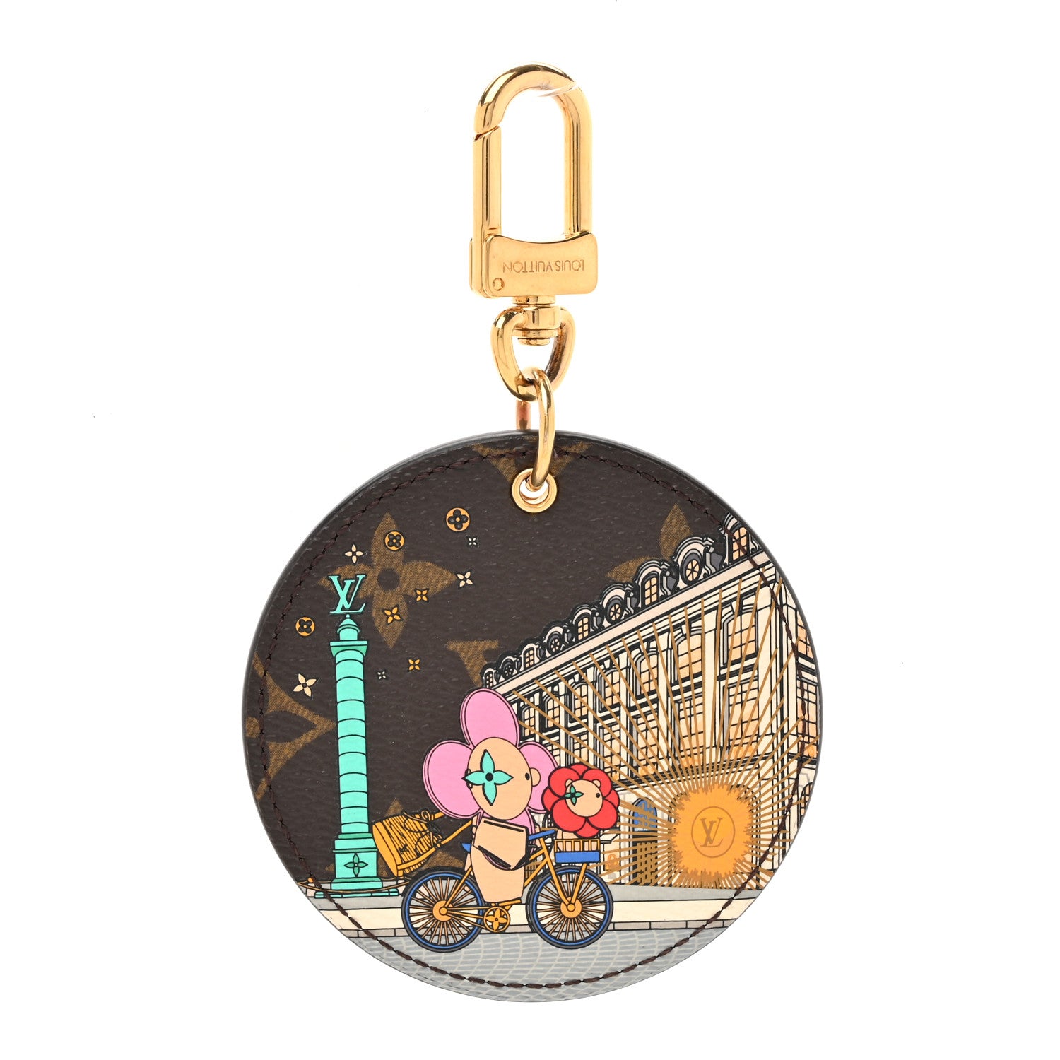 Louis Vuitton Monogram 2022 Christmas Animation Paris Bag Charm Key Ring Pink 1 of 4