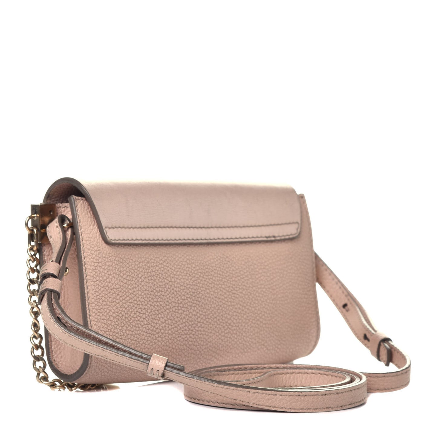 Goatskin Mini Faye Shoulder Bag Cement Pink