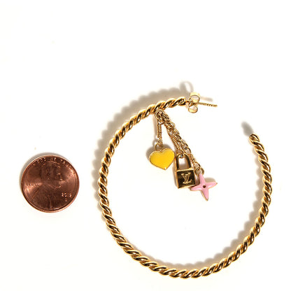 Louis Vuitton Sweet Monogram Creole Hoop Earrings Gold 2 of 5