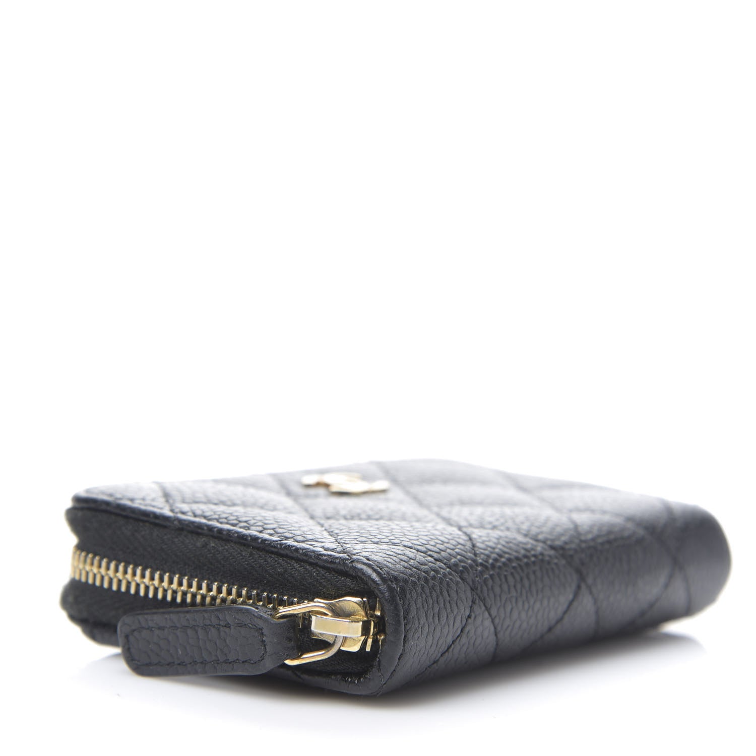 Chanel Caviar Quilted Zip Coin Purse Black 3 of 7