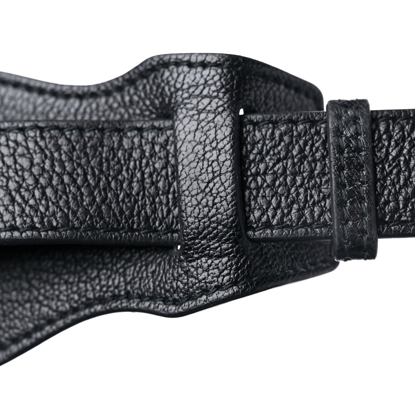 Chevre Silver Metallic Edge Hardware Velo Black
