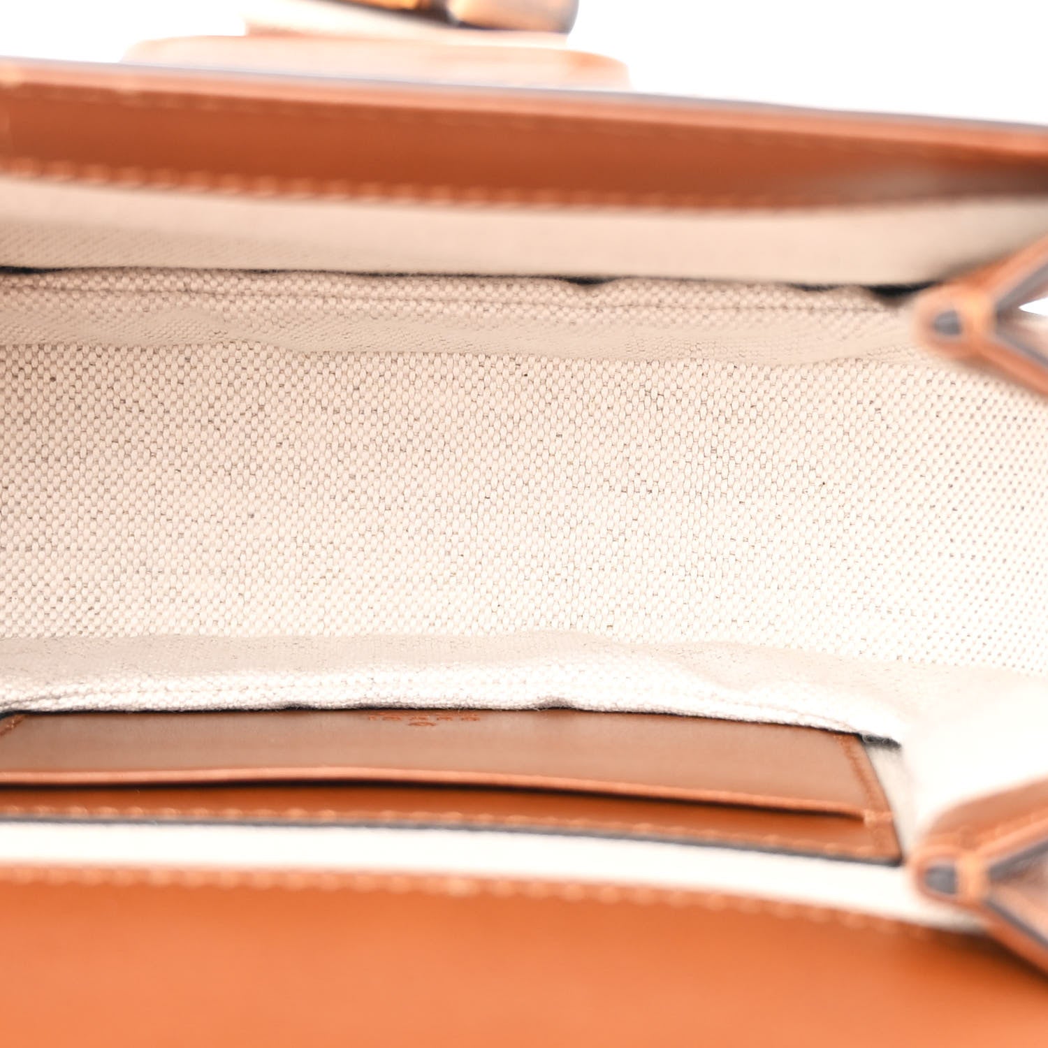 Gucci New Canvas Charisma Calfskin Crystal GG Monogram Small Bamboo 1947 Top Handle Bag Camel Ebony 5 of 11