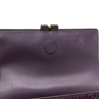 Tom Ford Snakeskin Small T Clasp Tara Crossbody Bag Burgundy 10 of 13