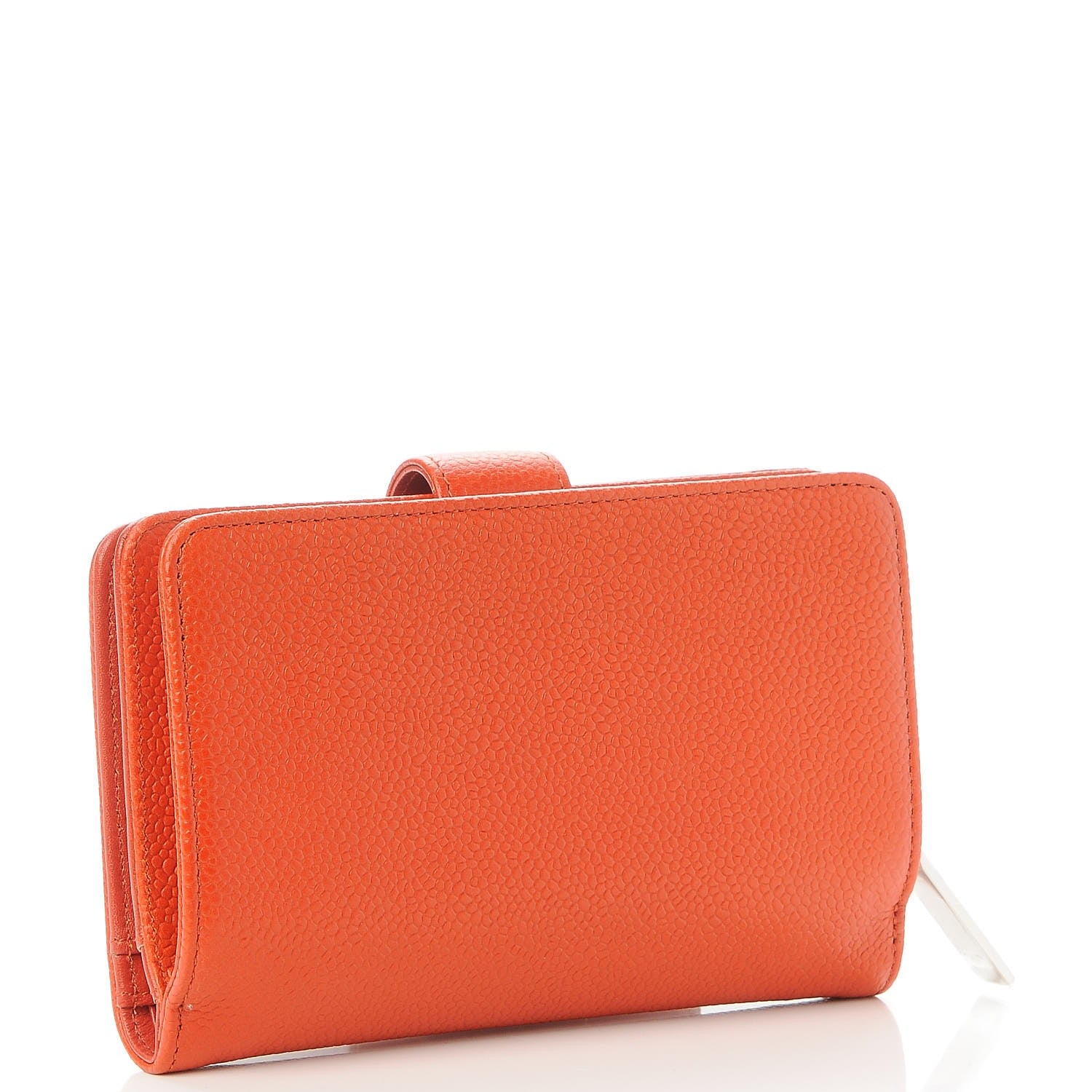 Chanel Caviar Timeless CC French Wallet Orange 3 of 10