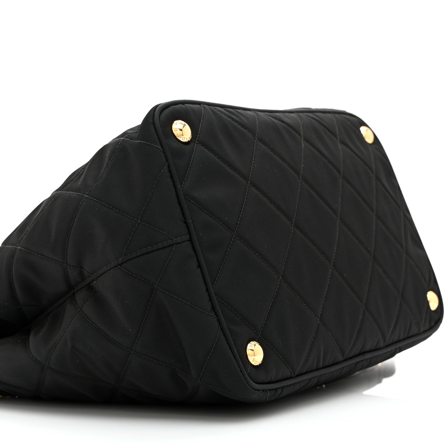 Nylon Tessuto Impuntu Quilted Tote Black