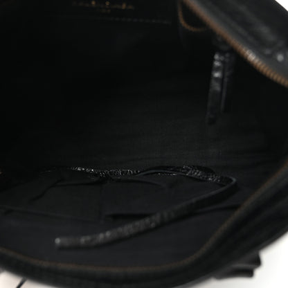 Balenciaga Agneau Classic Hardware S City Logo Strap Black White 5 of 10