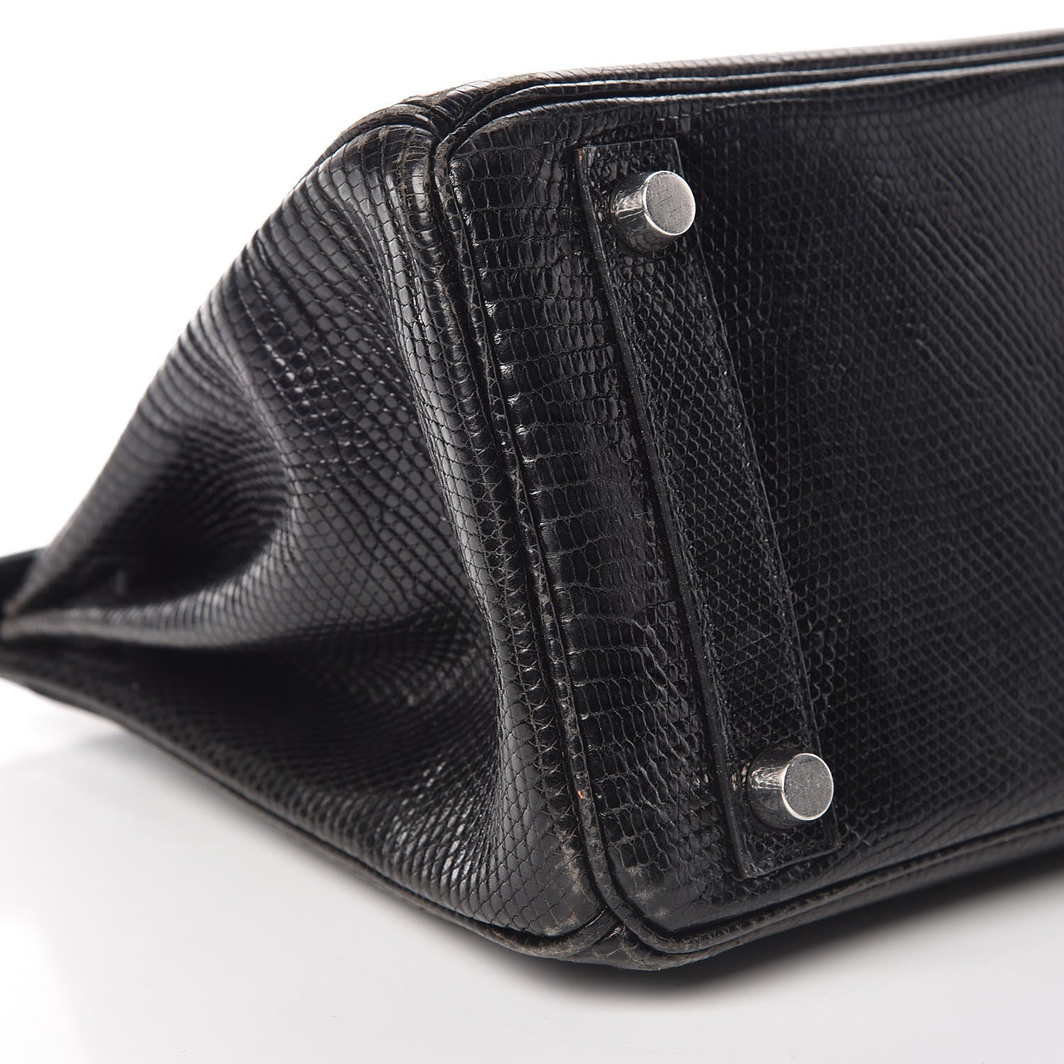 Hermes Lizard Birkin 25 Black 7 of 50