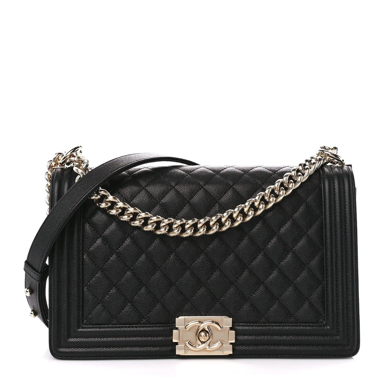 Caviar Quilted New Medium Boy Flap Black