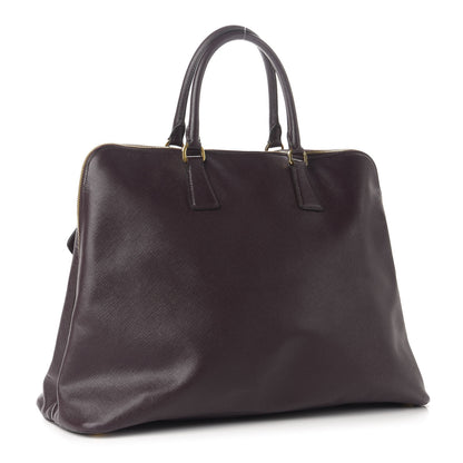 Prada Saffiano Lux Large Promenade Tote Bordeaux 3 of 11