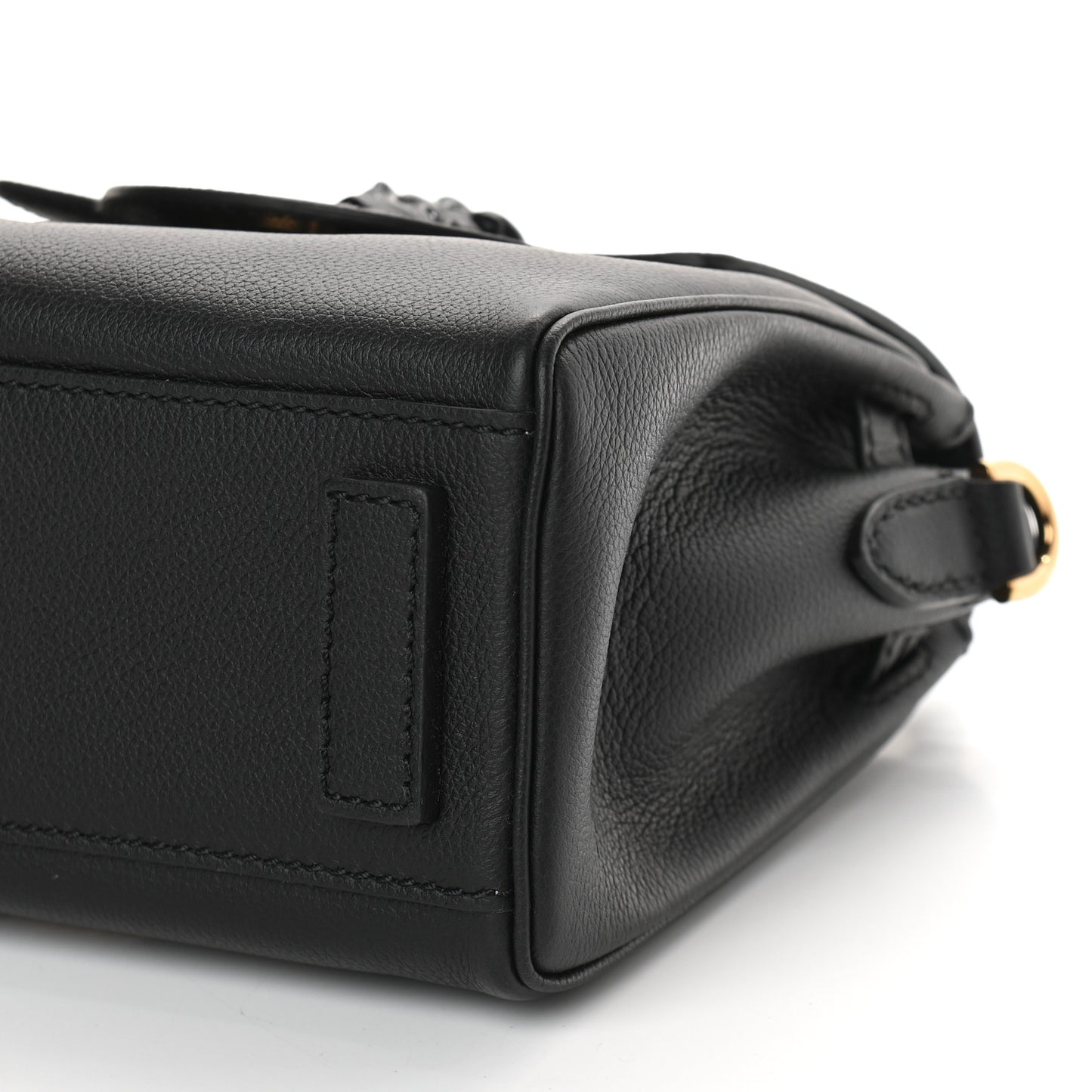Grained Calfskin Small La Medusa Top Handle Bag Black Lilac
