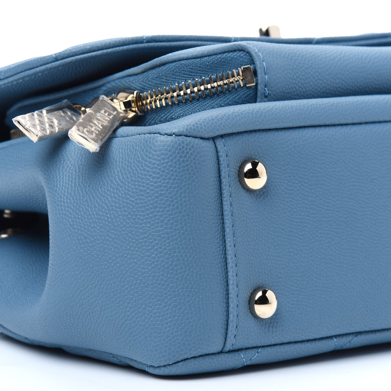 Chanel Caviar Quilted Medium Business Affinity Flap Blue 12 of 15