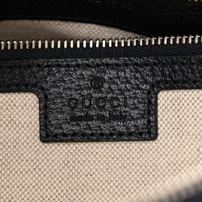Gucci GG Supreme Monogram Textured Dollar Calfskin Small Horsebit 1955 Shoulder Bag Beige Blue 5 of 7