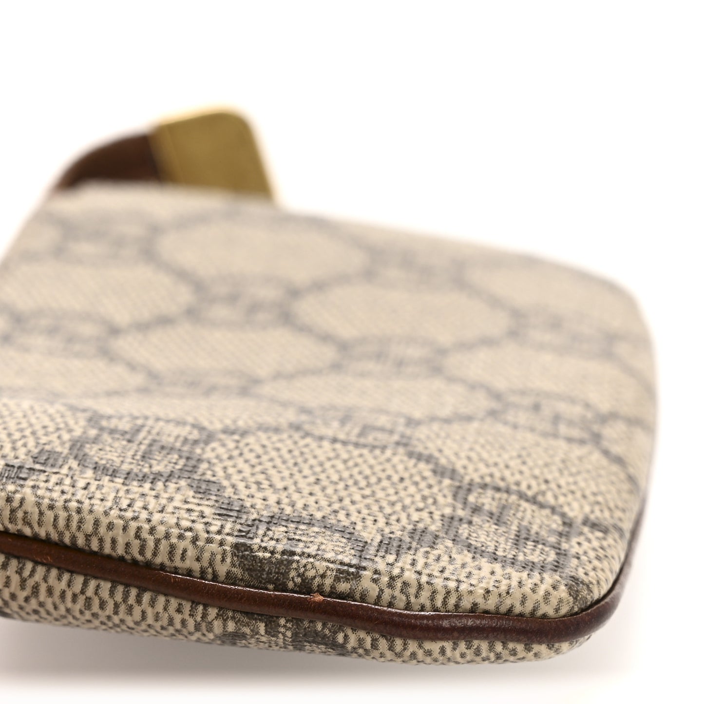 GG Supreme Monogram Key Case Brown
