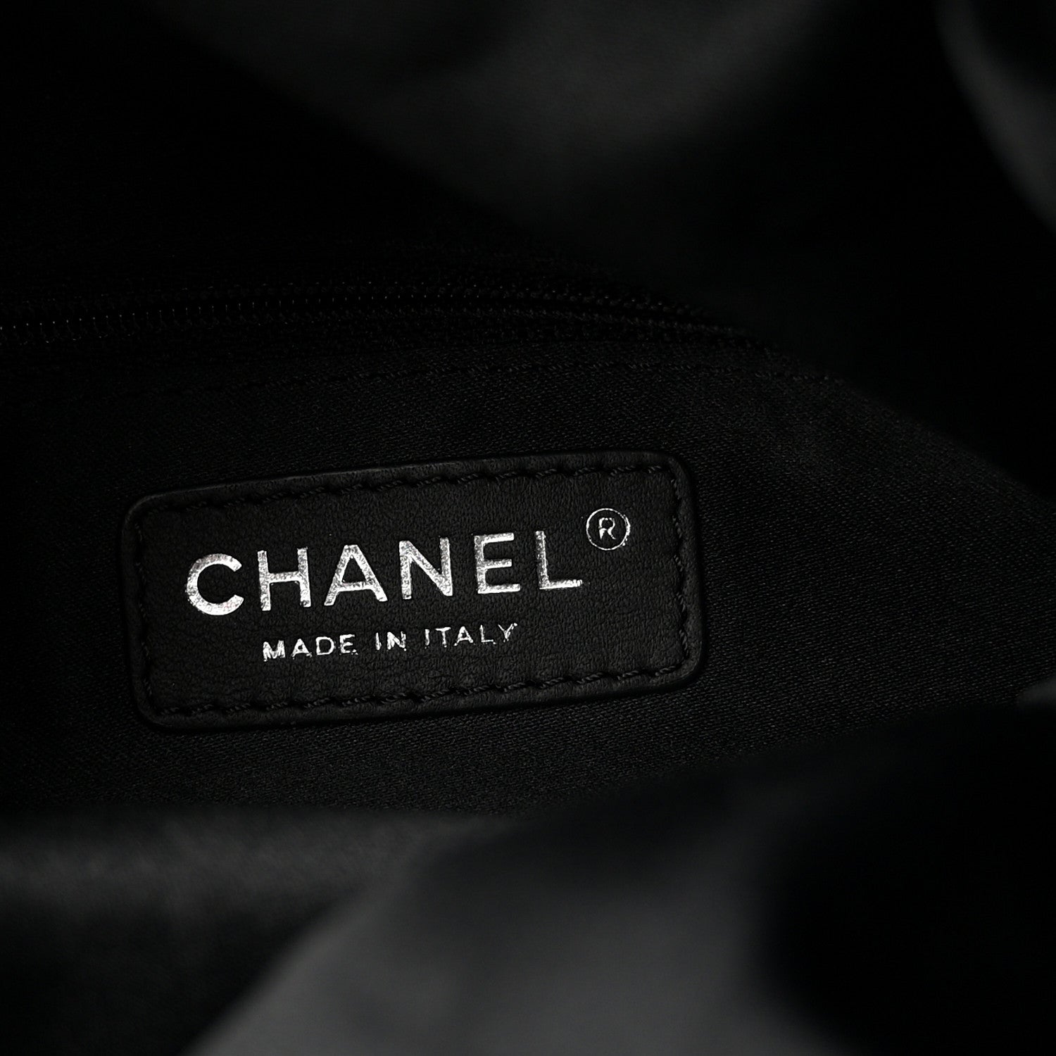Chanel Lambskin Quilted Jumbo Grocery By Chanel Drawstring Shopping Bag Black 6 of 10