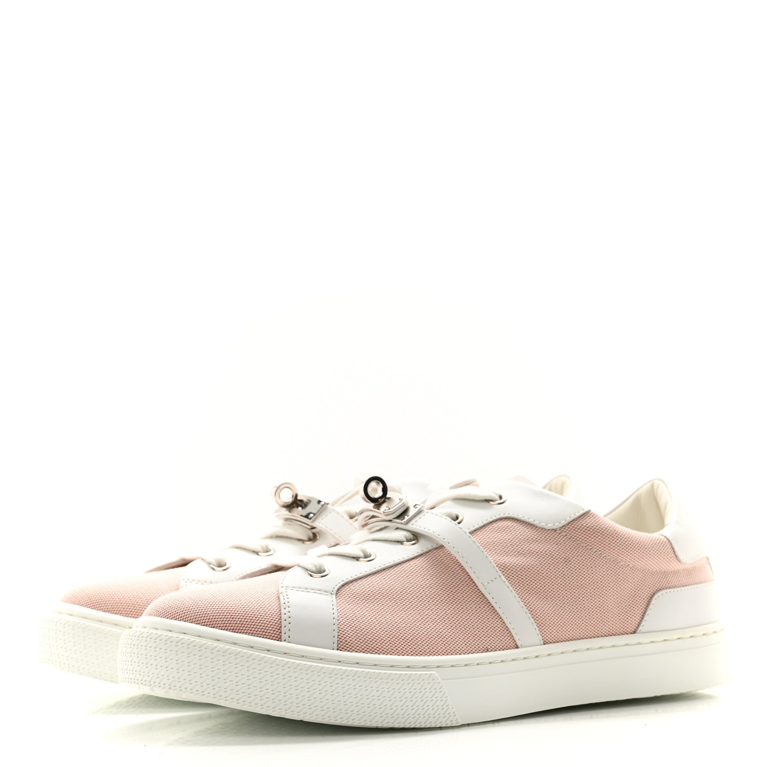 Hermes Calfskin Canvas Day Sneakers 41 Framboise White 3 of 8