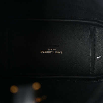 Saint Laurent Grained Calfskin Baby Le 5 A 7 Supple Hobo Black 7 of 11