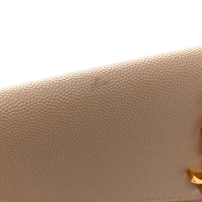 Saint Laurent Grain De Poudre Uptown Pouch Dark Beige 9 of 13