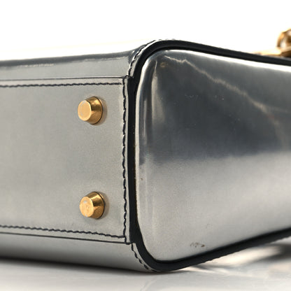 Christian Dior Metallic Glazed Calfskin Mini Lady Dior Silver 10 of 13