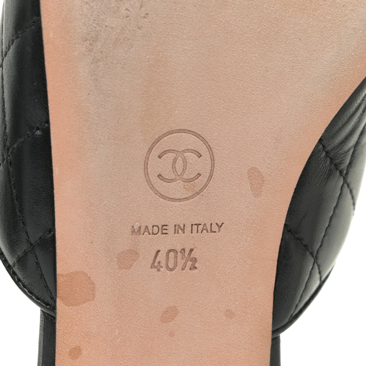 Chanel Lambskin Kid Suede Quilted Mules 40.5 Black 11 of 17